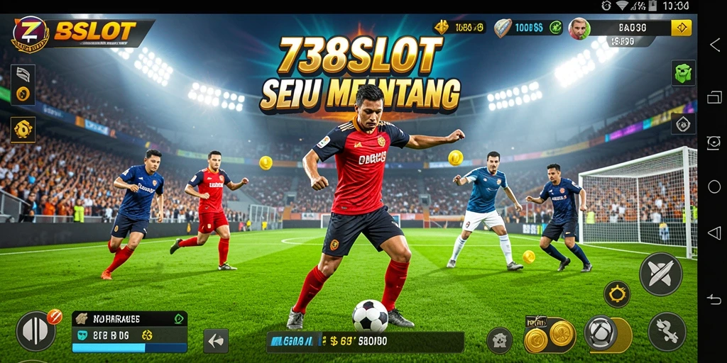 Tampilan gameplay seru dari 738SLOT dalam pertandingan olahraga.