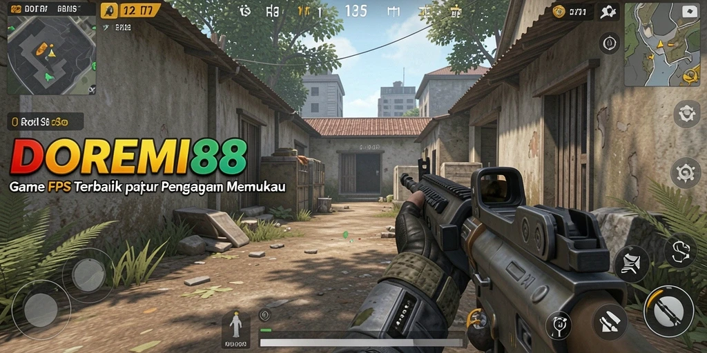Screenshot gameplay DOREMI88 menunjukkan aksi tembak-menembak yang mendebarkan.