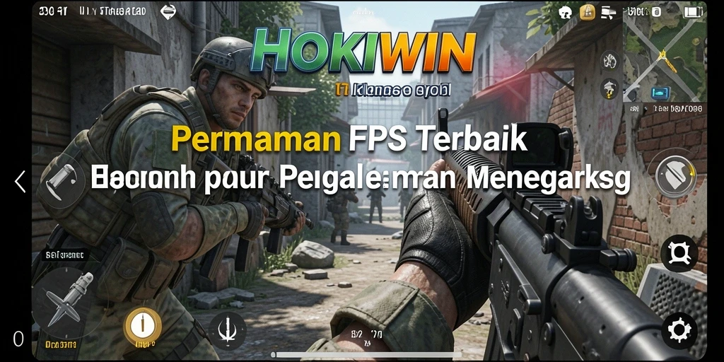 Gameplay HOKIWIN yang menegangkan dan seru di arena pertempuran FPS.