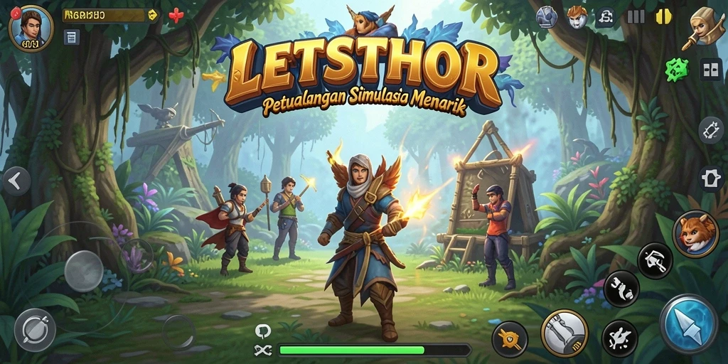 Screenshot LETSTHOR menampilkan gameplay simulasi yang mendebarkan.