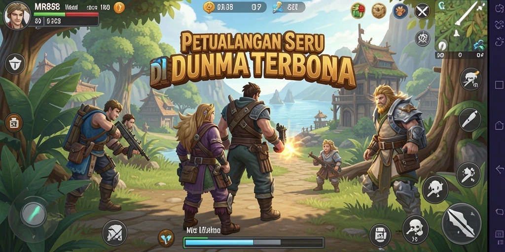 Tangkapan layar menampilkan gameplay eksploratif di dunia terbuka MR888.