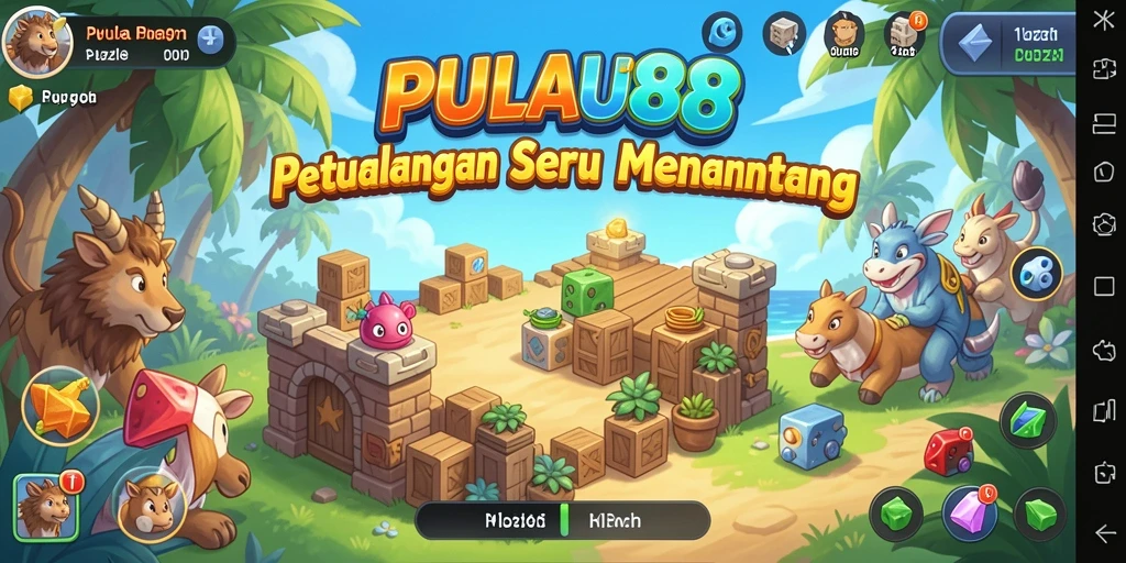 Screenshot PULAU88 menunjukkan gameplay Puzzle dengan grafis yang memukau.