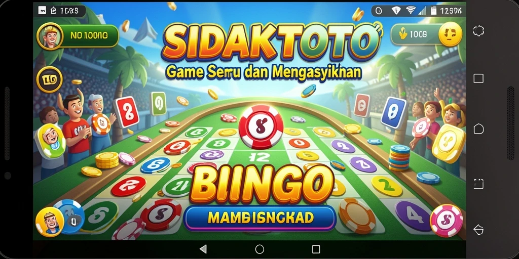 Tampilan gameplay menarik dari game Bingo SIDAKTOTO.