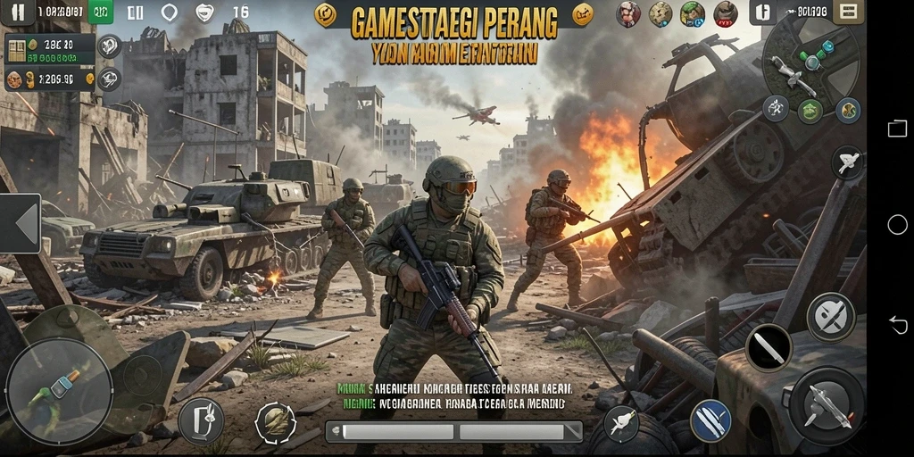 Tampilan gameplay menarik dengan strategi yang mendalam.