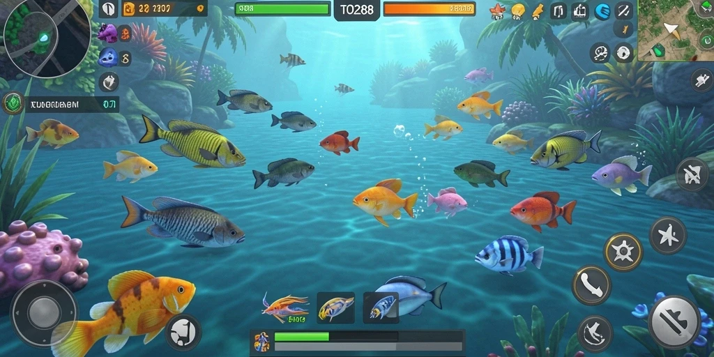 Tampilan gameplay Tembak Ikan di TO288 yang seru dan menegangkan.