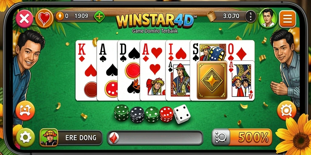 Tampilan gameplay seru dalam aplikasi WINSTAR4D dengan pemain aktif.
